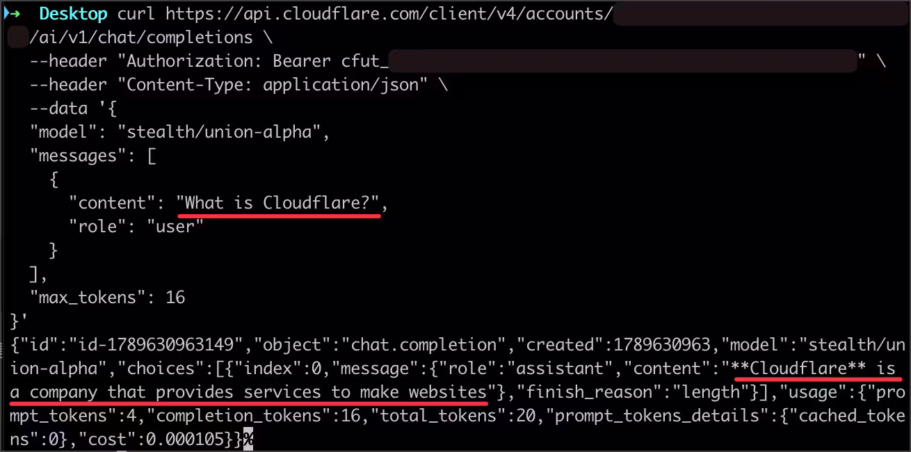 如何通过 Cloudflare 免费使用神秘模型 Union Alpha 4